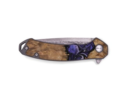 EDC Wood Pocket Knife - Haylie (Purple, 730312) Online Hot Sale