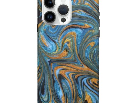 iPhone 15 Pro Max ResinArt Live Edge Phone Case - Nhien (Teal & Gold, 731222) Online Hot Sale