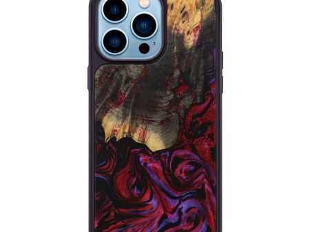 iPhone 14 Pro Max Wood Phone Case - Vonda (Red, 731047) Online Sale