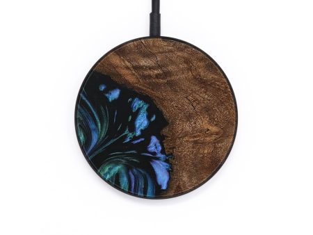 Circle Wood Wireless Charger - Laron (Blue, 730870) Online