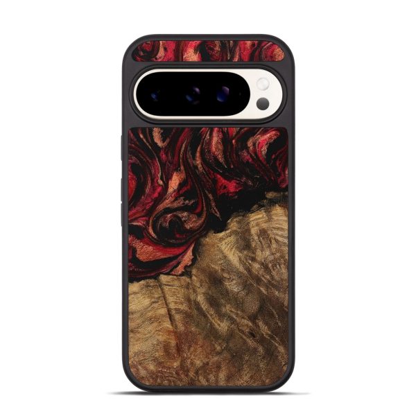 Pixel 9 Wood Phone Case - Donovan (Red, 728121) Hot on Sale