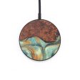 Circle Wood Wireless Charger - Rosa (Teal & Gold, 727295) For Sale