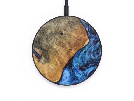 Circle Wood Wireless Charger - Jamal (Blue, 726570) Sale