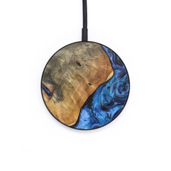 Circle Wood Wireless Charger - Jamal (Blue, 726570) Sale