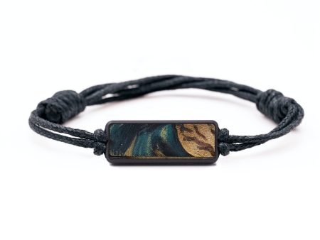 Classic Wood Bracelet - Jayla (Teal & Gold, 728726) Cheap