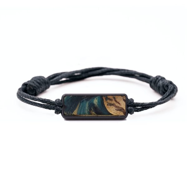 Classic Wood Bracelet - Jayla (Teal & Gold, 728726) Cheap