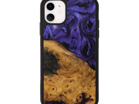 iPhone 11 Wood Phone Case - Jammie (Purple, 729857) on Sale