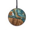 Circle Wood Wireless Charger - Phillie (Teal & Gold, 730838) on Sale