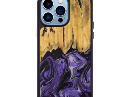 iPhone 14 Pro Max Wood Phone Case - Dequan (Purple, 727526) For Discount