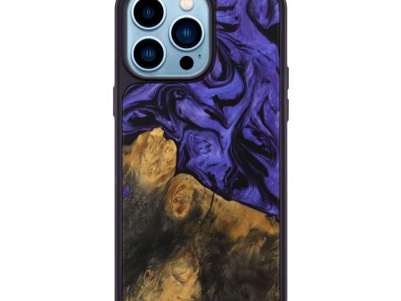 iPhone 14 Pro Max Wood Phone Case - Bharat (Purple, 729830) For Sale