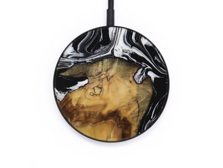 Circle Wood Wireless Charger - Lissa (Black & White, 728655) Sale