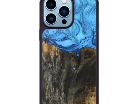 iPhone 14 Pro Max Wood Phone Case - Lisetta (Blue, 729260) Online Sale