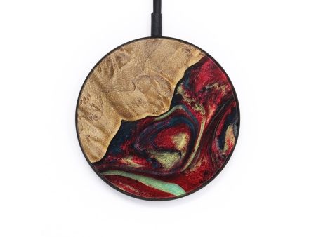 Circle Wood Wireless Charger - Braylon (Red, 727307) Online