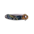 EDC Wood Pocket Knife - Manila (Teal & Gold, 729629) Fashion