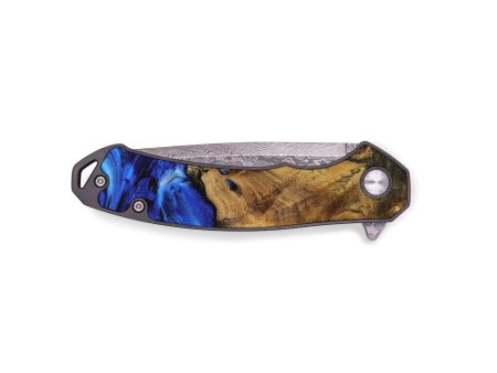 EDC Wood Pocket Knife - Torry (Blue, 729531) For Sale