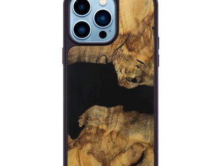 iPhone 14 Pro Max Wood Phone Case - Giancarlo (Pure Black, 728813) Discount