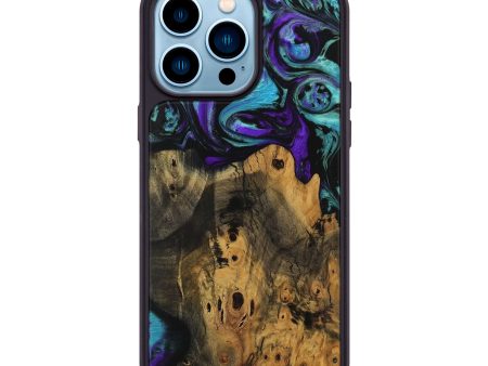 iPhone 14 Pro Max Wood Phone Case - Latifah (Purple, 729526) on Sale