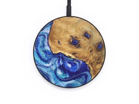 Circle Wood Wireless Charger - Bob (Blue, 726571) Online now