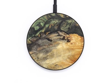 Circle Wood Wireless Charger - Addie (Green, 726585) Online Hot Sale