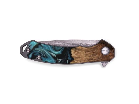 EDC Wood Pocket Knife - Kaylil (Blue, 730239) For Cheap