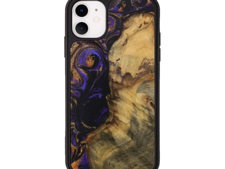 iPhone 11 Wood Phone Case - Fania (Purple, 728355) Supply