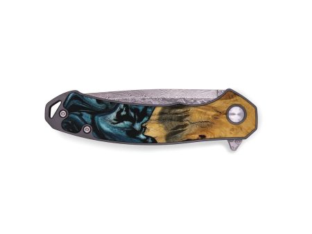 EDC Wood Pocket Knife - Brianda (Blue, 730322) Supply